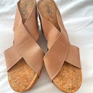 Lucky Brand Elastic-banded Cork Heels